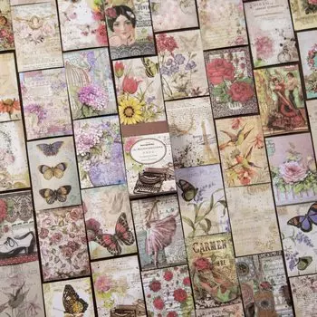 Ta merry Наклейка Коллаж Материал Стикеры Ретро Большая Емкость Набор из 600 Ностальгических Старых Этикеток Девушки Дизайн Бумага Материал Ассортимент Бумага