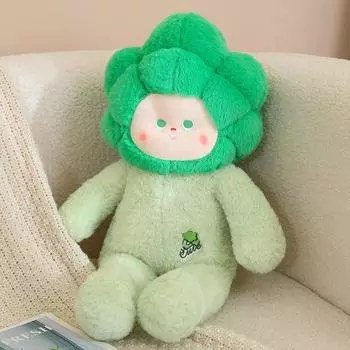 Та же овощная плюшевая кукла-младенец, детская кровать, держащая спящую куклу-гриб шиитаке, корейская декоративная подушка full length 50cm (0.26kg)
