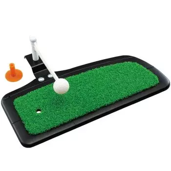 Tabata Golf Large Head Puncher Practice Mat with Permanent Tee Height Adjustment 5 Levels Adjustable Arm Spare Arm Golf Practice Equipment Golf Mat