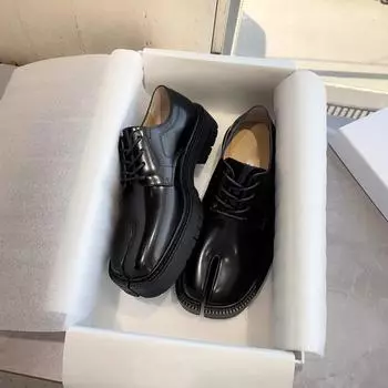 Таби ниндзя обувь для мужчин обувь на толстой подошве таби обувь лакированная кожа корейская версия тренд повседневный Zapatos Mujer мокасины 45