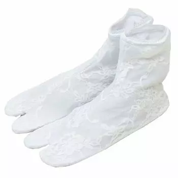 Таби Стрейч Кружево Таби Белое Кружево Таби Женские Стрейч Носки Через Кимоно Модные SML LL Японские Аксессуары Кимоно (Кимоно Хитоки) Женский белый