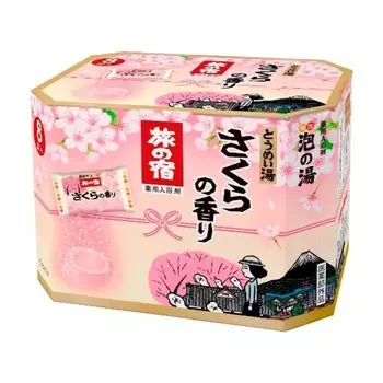 Tabinoyado Bath Sakura Sakura 8 Газированная лечебная соль для ванн Соли, Аромат, Таблетки, Тип, розовый