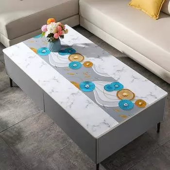 Table Mat Waterproof And Oil-Proof, Leave-In And Anti-Scalding Table Mat Pvc Light Luxury High-End Coffee Table Living Room Household Tablecloth 40*50cm