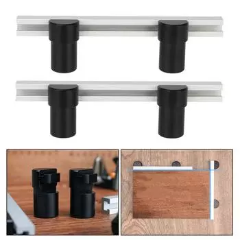 Table Planing Stop Bench Dogs Clamp 2pcs Table Fixing Clamp Bench Planing Stop Baffle for T-Track Woodworking DIY