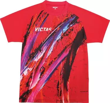Table Tennis Game Shirt Japan National Model Replica Shirt Basic Unisex Red XL 532404 [Victus] V-24 (RD)