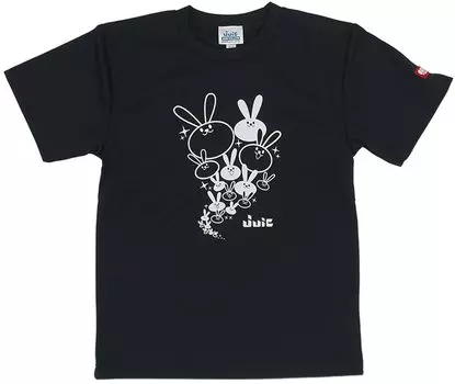 Table Tennis Short Sleeve Rabbit T Table Tennis Officially Approved 5658 [Jewwick] T-Shirt J.T.T.A (Japan Association) Black/White (BW)
