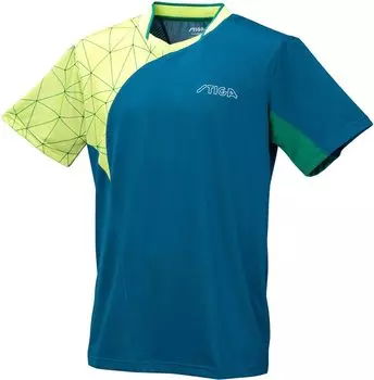 Table Tennis Short Sleeve Shirt Shirt Green XL [Stiga] CN-II