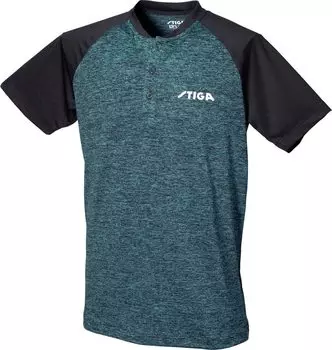 Table Tennis Short Sleeve Team Green x XS [Stiga] Shirt, Shirt, Black,