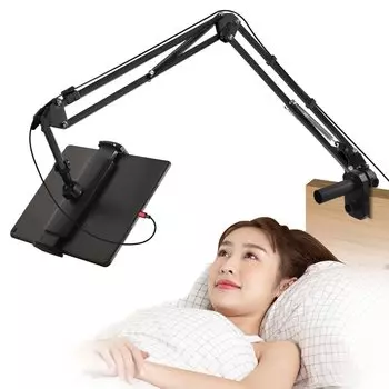 Tablet stand latest model with base and cable fixing Smartphone stand while 4 free angle tabletop rotating compatible with both vertical and