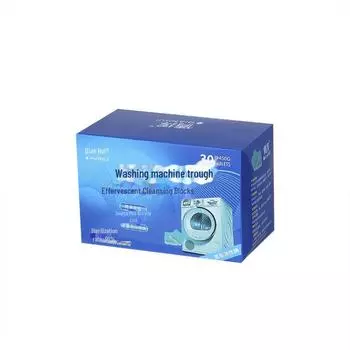 Таблетки для чистки баков стиральных машин барабанного типа: Шипучее средство для удаления пятен и дезинфекции. 12 capsules per box