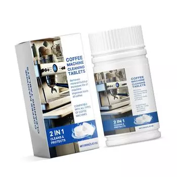 Таблетки для чистки кофемашин Высокоэффективное чистящее средство для кофемашин эспрессо Безопасные шипучие таблетки для дома и офиса