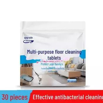 Таблетки для чистки плитки и деревянных полов с многофункциональным эффектом: Дезодорирующий, дезактивирующий и осветляющий раствор 30 pieces синий