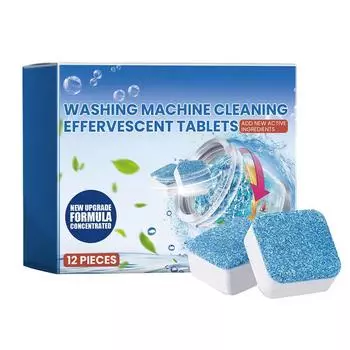 Таблетки для чистки стиральных машин 12 шт./коробка Бытовые чистящие средства для стиральных машин 12 шт./коробка Чистящее средство и средство для удаления накипи для стиральных машин CHINA