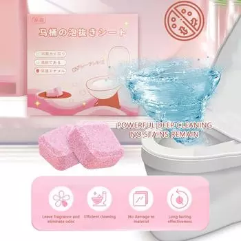 Таблетки для чистки унитаза с длительным эффектом для использования в офисе White Cleaning Sheet