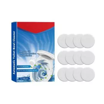 Таблетки для чистки унитаза, Средство для удаления пятен с унитаза и раковины, Устранитель запаха, Без агрессивных химикатов, Свежий аромат 12 таблеток One Size