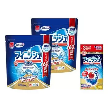 Таблетки для моющего средства для посудомоечной машины Finish Power Cube 60 шт. x 2 пакета Бесплатный образец включен Моющее средство Premium Power Cube 3 [Оптовая закупка] + (Посудомоечная машина