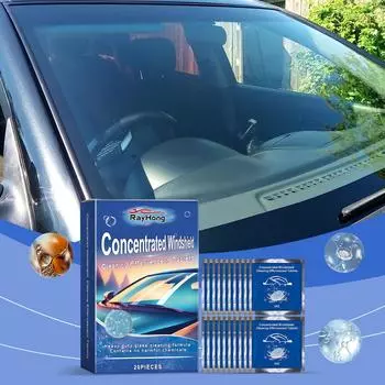 Таблетки для мытья лобового стекла Rayhong, водонепроницаемые, очищающие и от пятен, пенные таблетки для ежедневного ухода 20pcs