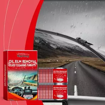 Таблетки для очистки масляной пленки стеклоочистителей RAYHONG, лобовое стекло автомобиля, защитные таблетки для очистки окон 20pcs