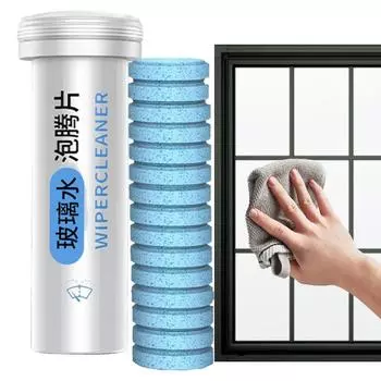 Таблетки для омывателя лобового стекла автомобиля 15 шт. Твердые шипучие таблетки для мытья окон автомобиля бытовой очиститель для стекол CHINA