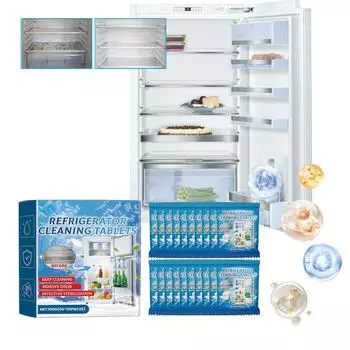 Таблетки для освежителя для чистки холодильника, таблетки для чистки холодильника и морозильной камеры, подходящие для чистки внутри холодильника One Size