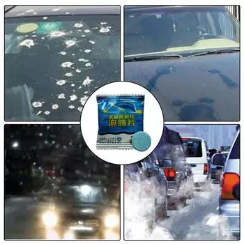 Таблетки для стеклоочистителей Автомобильные чистящие таблетки Концентрированные твердые таблетки Стеклоочиститель Жидкость для ванных комнат CHINA
