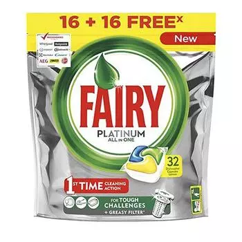 Таблетки Fairy All in 1 Platinum Fresh для посудомоечной машины (24 единицы)