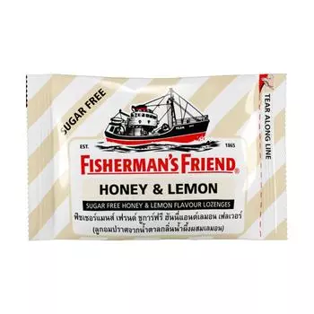 Таблетки Fisherman s Friend, мед и лимон, пастилки со вкусом меда и лимона без сахара, 25 г. х 6/12/24 шт. 25 g. x 6 pcs