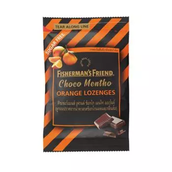 Таблетки Fisherman s Friend, с настоящим какао, пастилки Choco Mentho Orange, 25 г. х 6/12/24 шт. 25 g. x 6 pcs