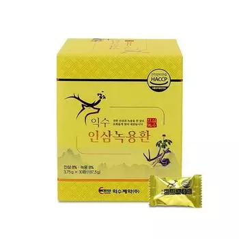 Таблетки Iksu Ginseng Deer Pantaller (30 таблеток) Рога оленя 300 мг таблетки агарового дерева, польза водорослей агарового дерева, 112,5 г, 1 шт., корейская здоровая пища