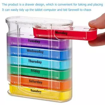 Таблетки Классификация Коробка 28 Сеток 7 Дней 4 Раза в День Таблетки Контейнер Для Хранения Портативные Капсулы Витамины Органайзер Путешествия Пожилой Ребенок