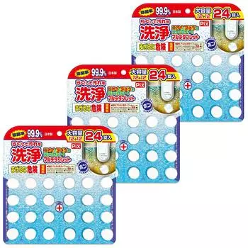 Таблетки Lion Chemical Pix Easy Cleaning Pipe большой емкости 24 таблетки x 3 упаковки набор [оптовая закупка] (Кухня, Туалет, Ванная комната, Сливы, Уборка)