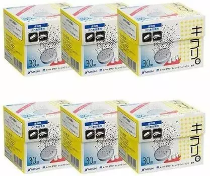 Таблетки Nissin Physioclean Kirari 30 таблеток x 6 коробок Очиститель для зубных протезов