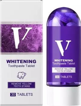 Таблетки отбеливающей зубной пасты Таблетки для чистки зубов Очистка зубов Желтый зубной камень Уход за полостью рта Портативные таблетки для чистки белый