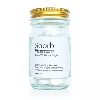 Таблетки зубной пасты, содержащие натуральные ингредиенты апатита Soorb Tooth tablet 55% 100% пищевого происхождения Эко-отбеливание Bio-AP55