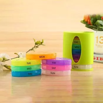 Таблетница 28 ячеек, цветная, герметичная, большой емкости, пылезащитная, еженедельная, портативная, для путешествий, хранения таблеток в течение 7 дней, держатель для дома белый