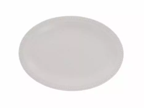 Tableware East Oval Plate Dot Oval Plate 24cm Porcelain Matte Milk