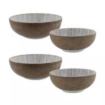 Tableware East По 2 шт. маленьких и средних японских столовых приборов, набор столовых тарелок, миска, Tokusa, миски, набор из 4 предметов, столовые приборы, набор, миска, набор,