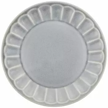 Tableware East Shinogi Flower Rim Plate 18cm Matte Gray 18.5cm