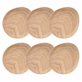 Tableware East Teardrop Coasters Set of 6 Willow Wood Wooden Coasters Wooden Coasters Wood Tableware Teacups Tea Trays