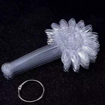 Таблица цветов Barna Nail Fan Shang Sunflower, 12 шт., прозрачные, 10 шт.