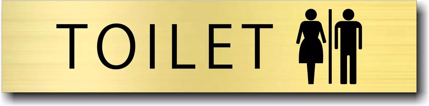 Табличка для туалета, золотая, металлическая, акриловая, прямоугольная, пиктограмма, тип печати, ТУАЛЕТ, дисплей для туалета, знак для туалета, табличка для туалета