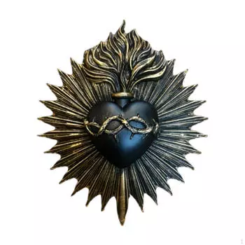 Табличка Готическая статуя Смола Фэн-шуй Настенная подвесная скульптура Орнамент для мужчин женщин Домашнее хозяйство чёрный