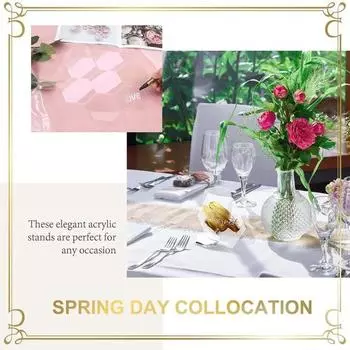 Табличка на столе Довольно удобная легкая табличка на столе Макет реквизит Карточка с держателем Карточка с местом Свадебный декор 10cm