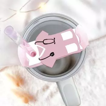 Табличка с именем стакана, Топпер с крышкой, креативная форма, яркий цвет, настраиваемая именная бирка, декор для крышки чашки воды G