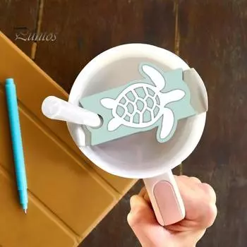 Табличка с именем стакана, Топпер с крышкой, креативная форма, яркий цвет, настраиваемая именная бирка, декор для крышки чашки воды B