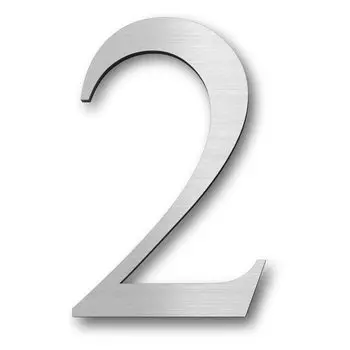 Табличка с номером этажа Katachi Lab, 2 Ni, нержавеющая сталь, серебряные цифры Times New Roman, серебряные, подходят для использования на открытом воздухе, тип уплотнения, сделано в Японии серебряный