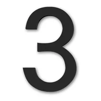 Табличка с номером этажа Katachi Lab 3 San Gothic Numbers Outdoor Подходит для наклейки Тип Сделано в Японии Черный Черный чёрный