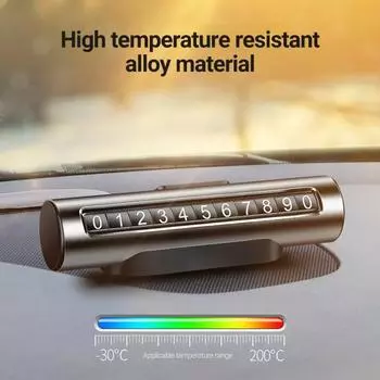 Табличка с номером телефона Вращающееся украшение интерьера Компактные сменные автомобильные аксессуары Табличка с номером телефона Автомобильные аксессуары чёрный