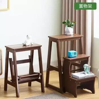 Табурет для дома на высоте, двухцелевой стул-лестница, многофункциональный стул для дома, складная лестница из цельного дерева
