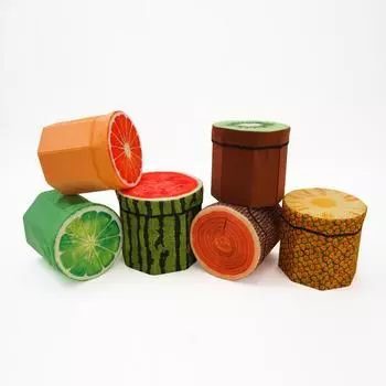 Табурет для фруктов, табурет с деревянными колышками, табурет для хранения вещей, симпатичный складной ящик для хранения игрушек, складное сиденье, одежда, подходящая для детской комнаты коричневый